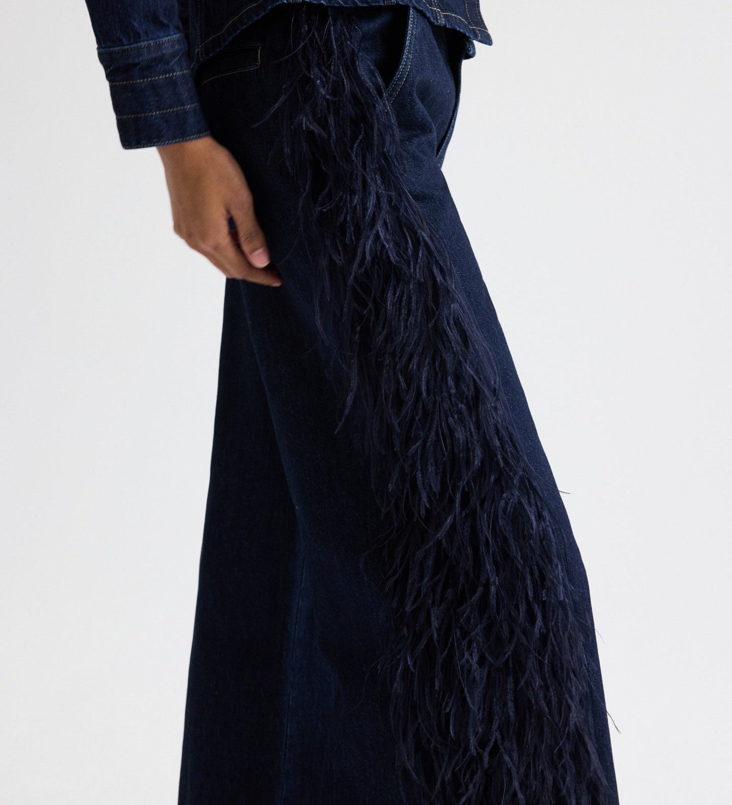TWP - Mott St. Jean with Feathers in Heavy Denim