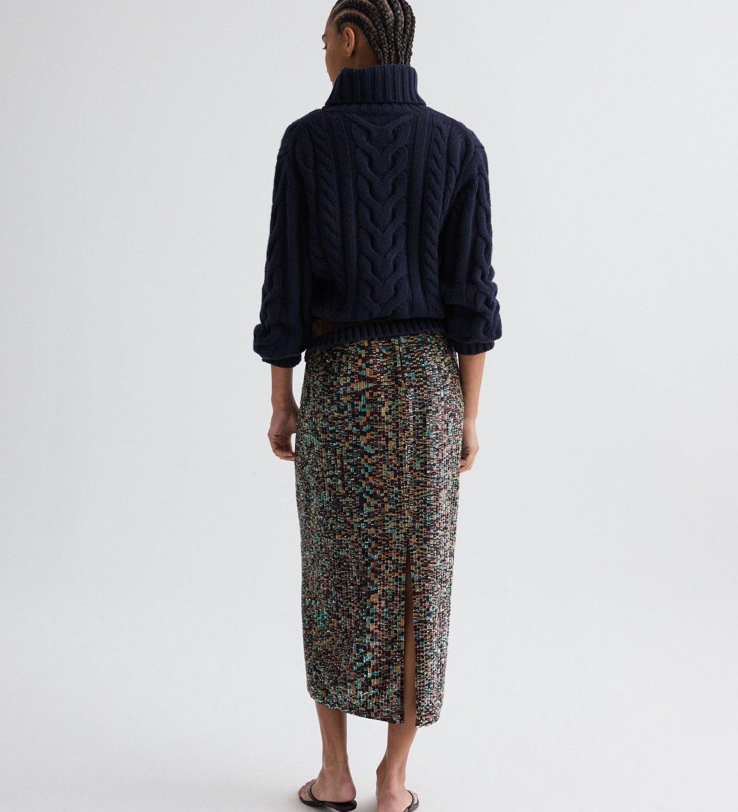 TWP - Sylkie Skirt in Sequin Abstract Sequins
