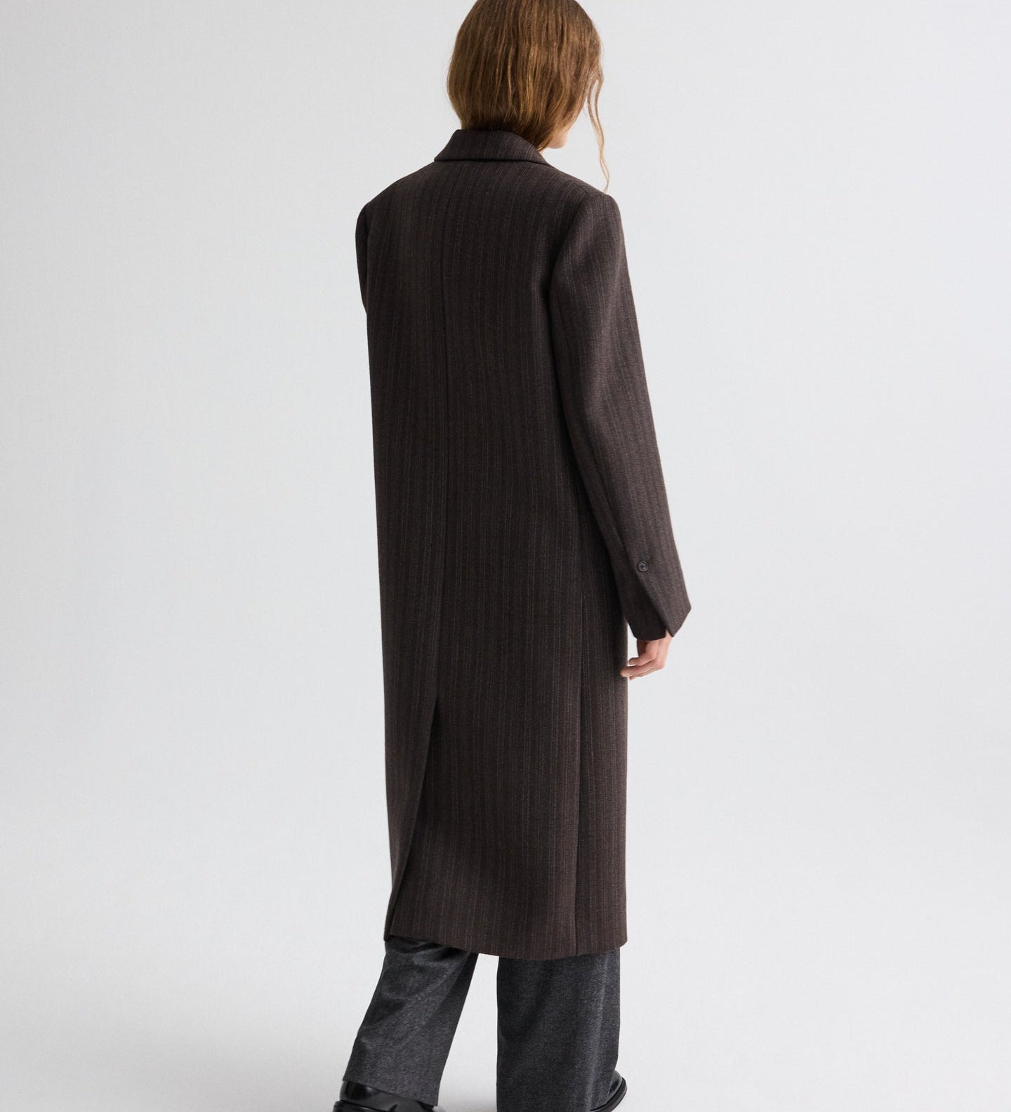 TWP - Mattie Coat in Dotted Stripe Suiting