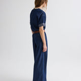 TWP - Ex T with Crystal Collar in Denim Shirting