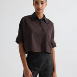 TWP - Next Ex Shirt with Crystal Collar in Super Compact Poplin