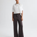 TWP - Next Ex Shirt with Crystal Collar in Super Compact Poplin
