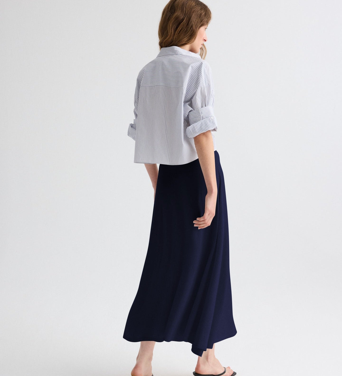 TWP - Next Ex Shirt in Micro Hairline Stripe