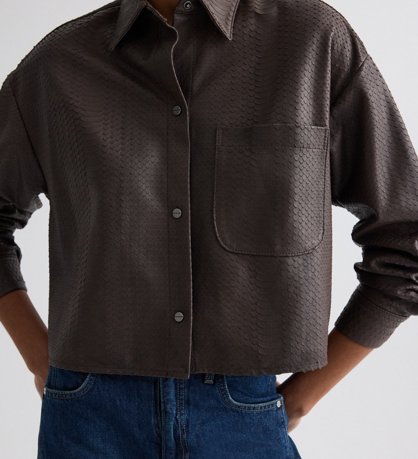TWP - Little Big Joe Shirt in Embossed Python