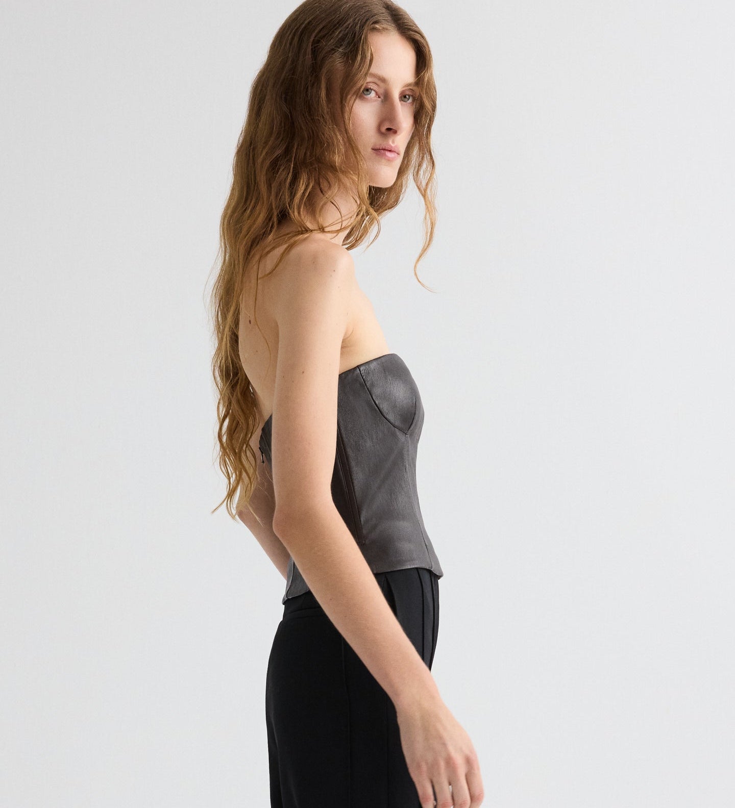 TWP - Jillian Bustier in Stretch Leather