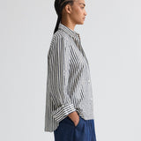 TWP - Next Morning Shirt in Clear Sequin on Stripe