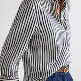 TWP - Next Morning Shirt in Clear Sequin on Stripe