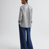 TWP - Next Morning Shirt in Clear Sequin on Stripe
