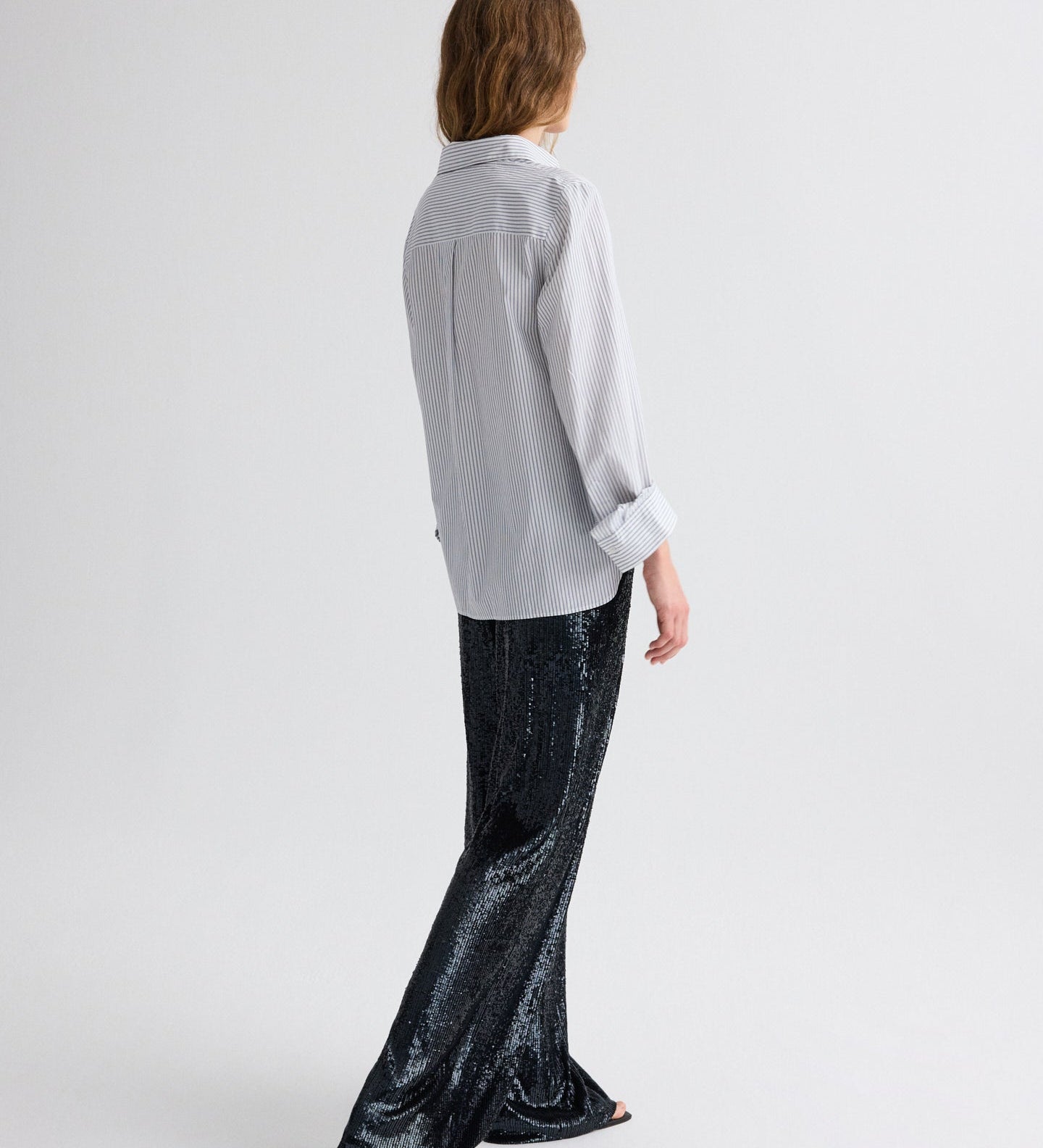 TWP - Next Morning Shirt in Micro Hairline Stripe