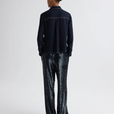 TWP - Carter Shirt with Topstitch in Silk Georgette