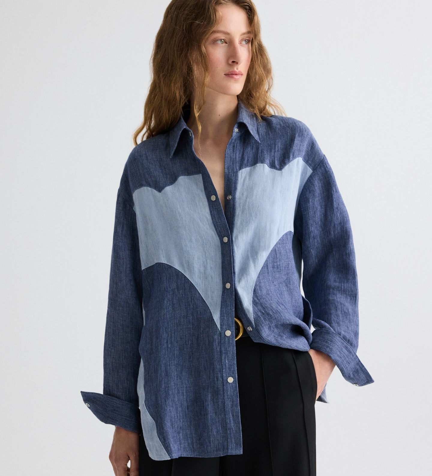 TWP - Austin Shirt in Washed Hemp Denim