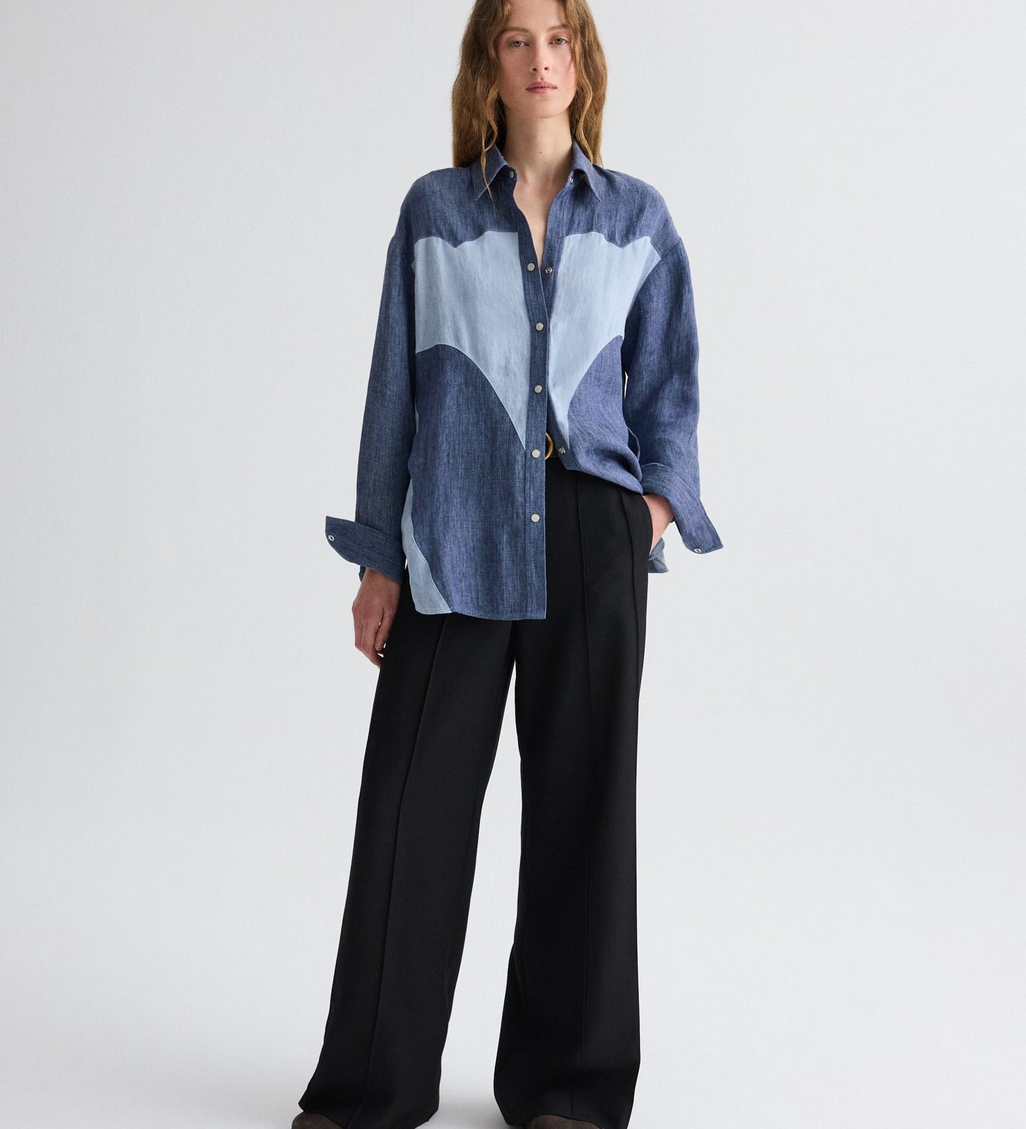 TWP - Austin Shirt in Washed Hemp Denim