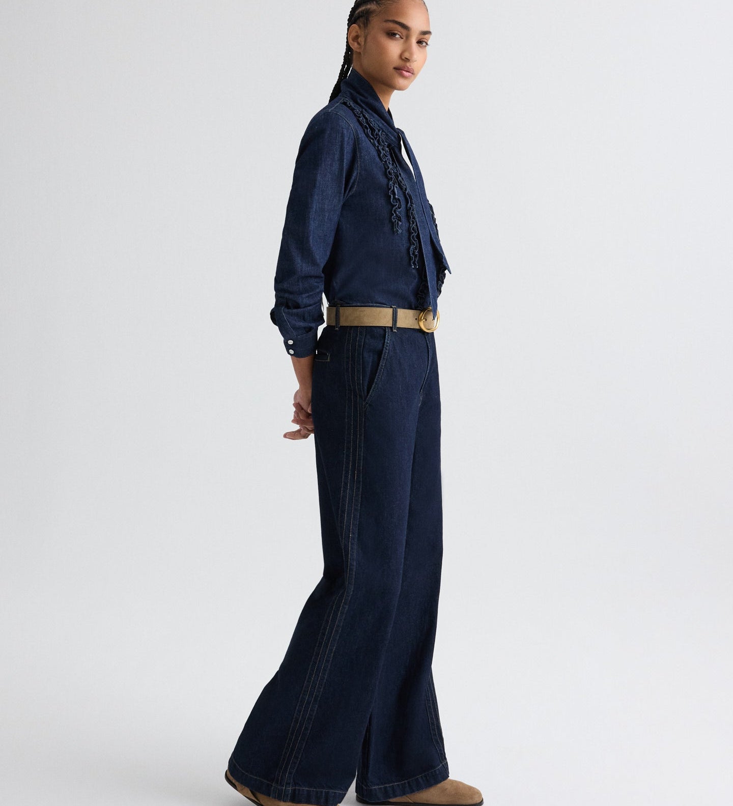 TWP - Connor Top in Denim Shirting