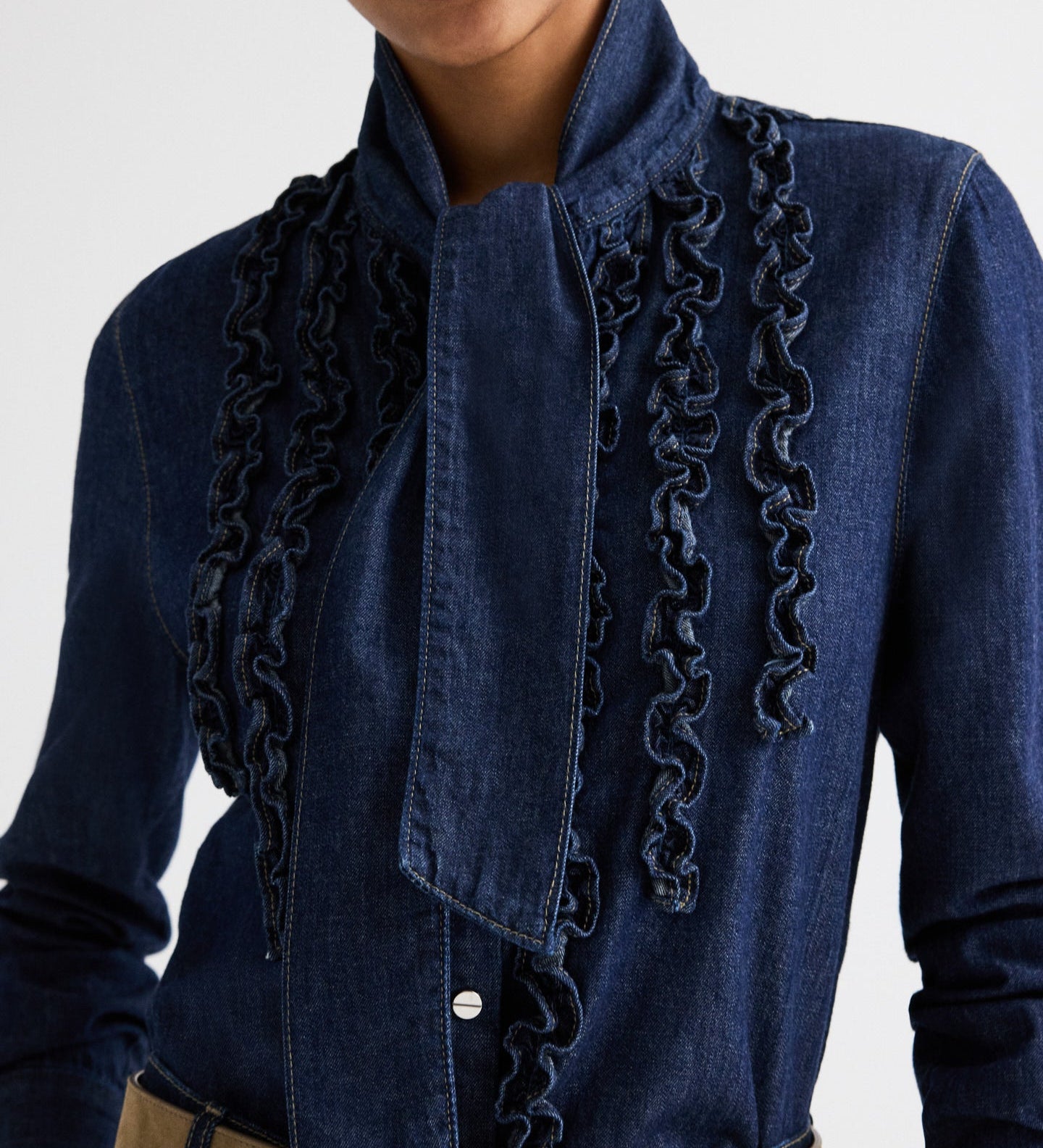 TWP - Connor Top in Denim Shirting