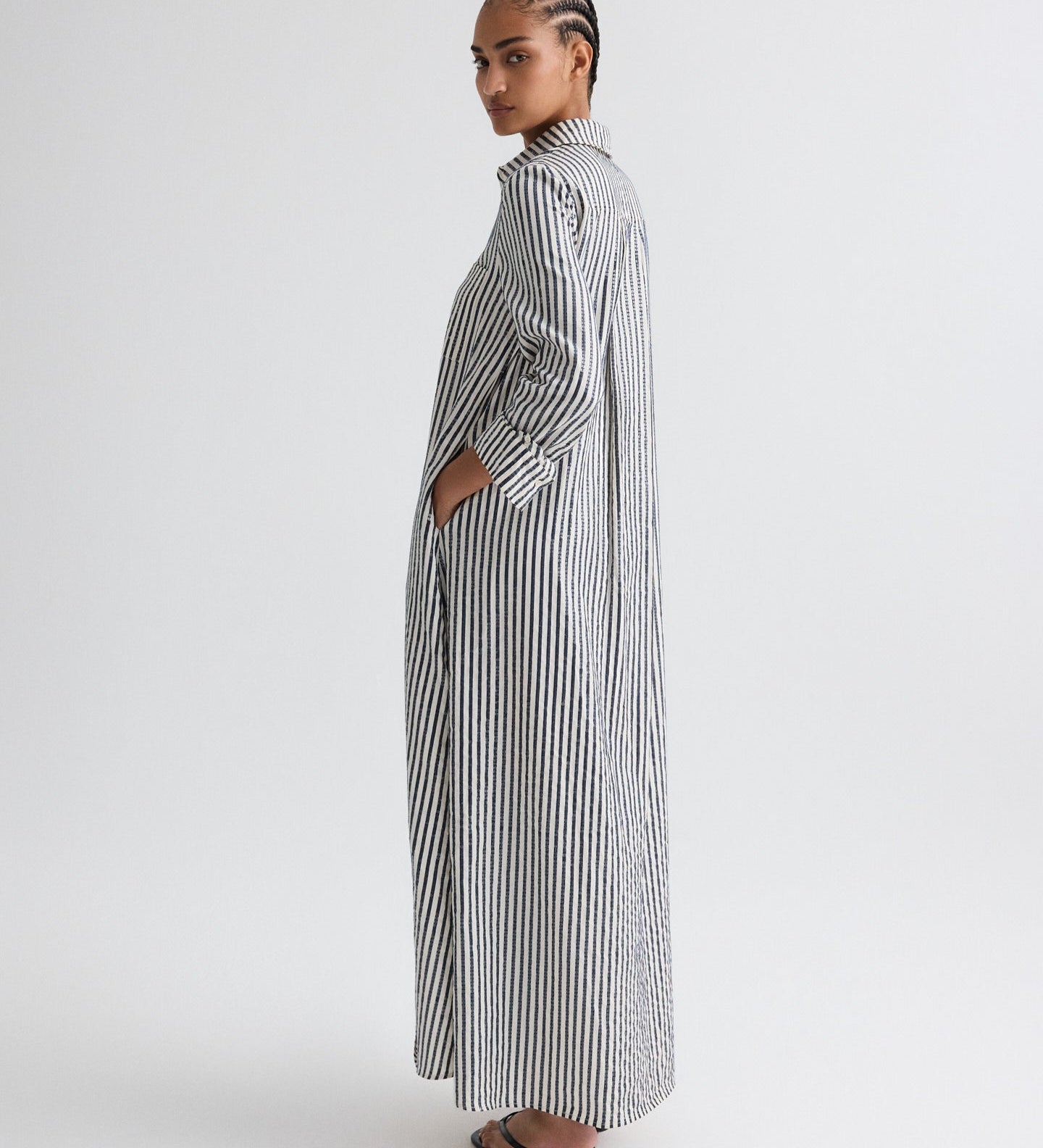 TWP - Jenny's Gown in Clear Sequin on Stripe
