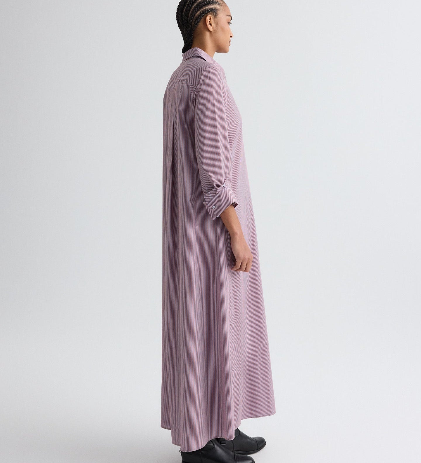 TWP - Jenny's Gown in Framed Micro Striped Shirting
