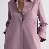 TWP - Jenny's Gown in Framed Micro Striped Shirting