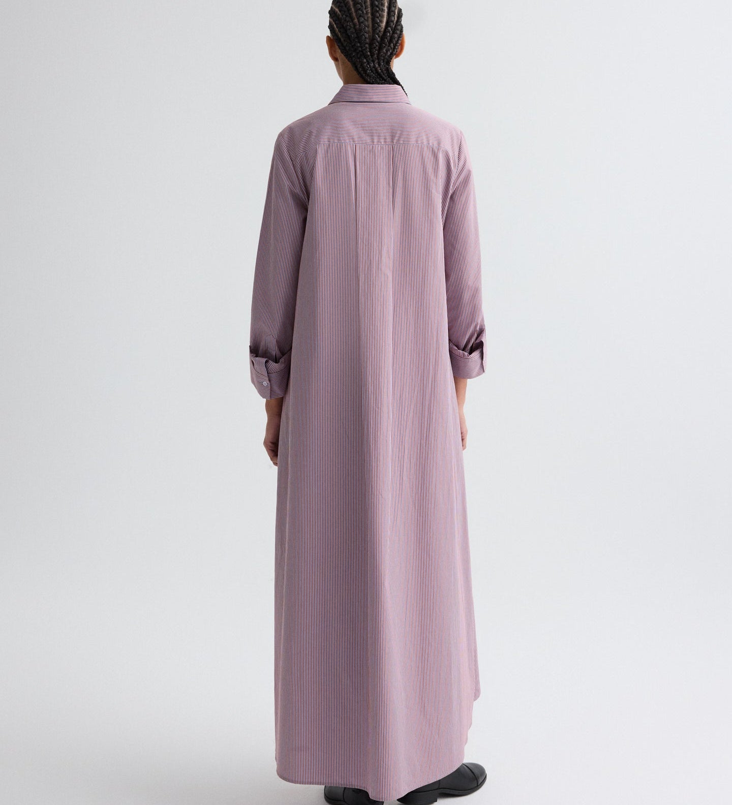 TWP - Jenny's Gown in Framed Micro Striped Shirting