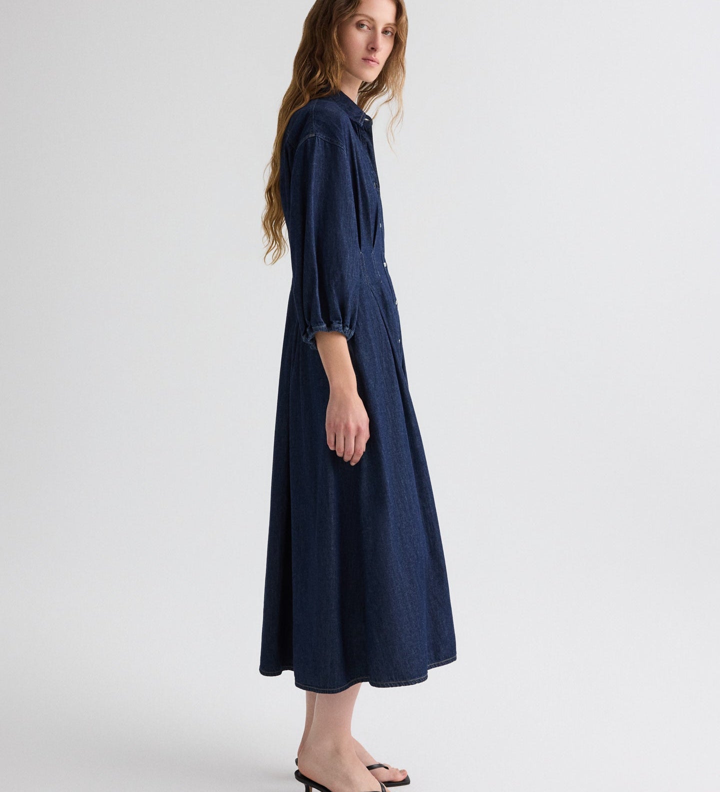 TWP - Mason Dress in Denim Shirting