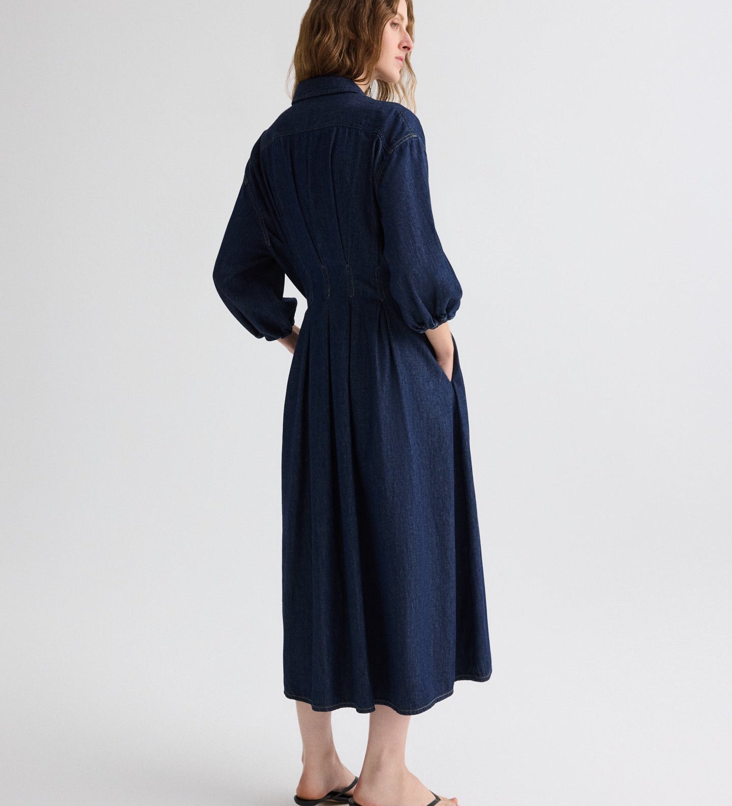 TWP - Mason Dress in Denim Shirting