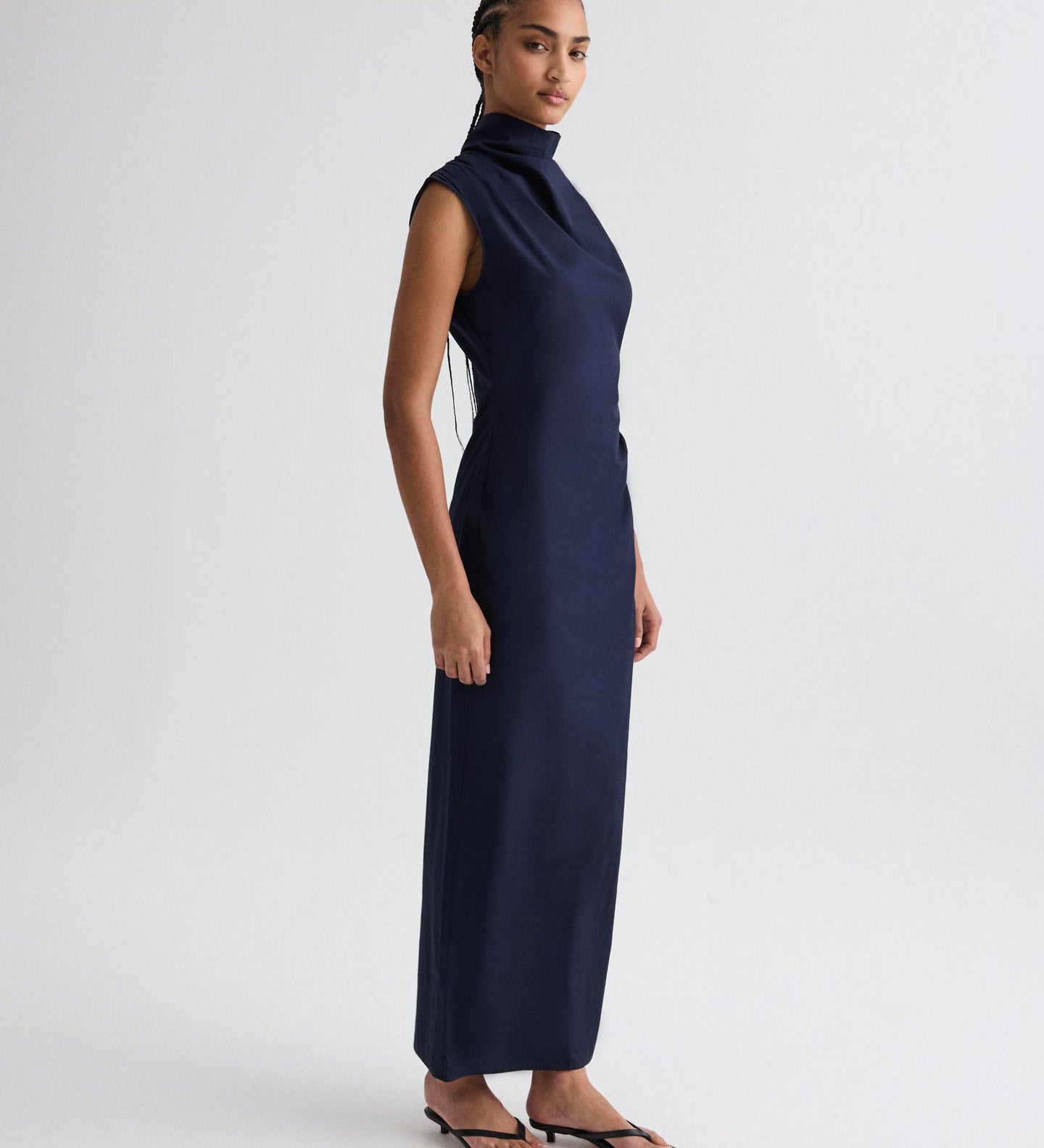 TWP - Gathered Thoughts Dress in Cotton Shirting