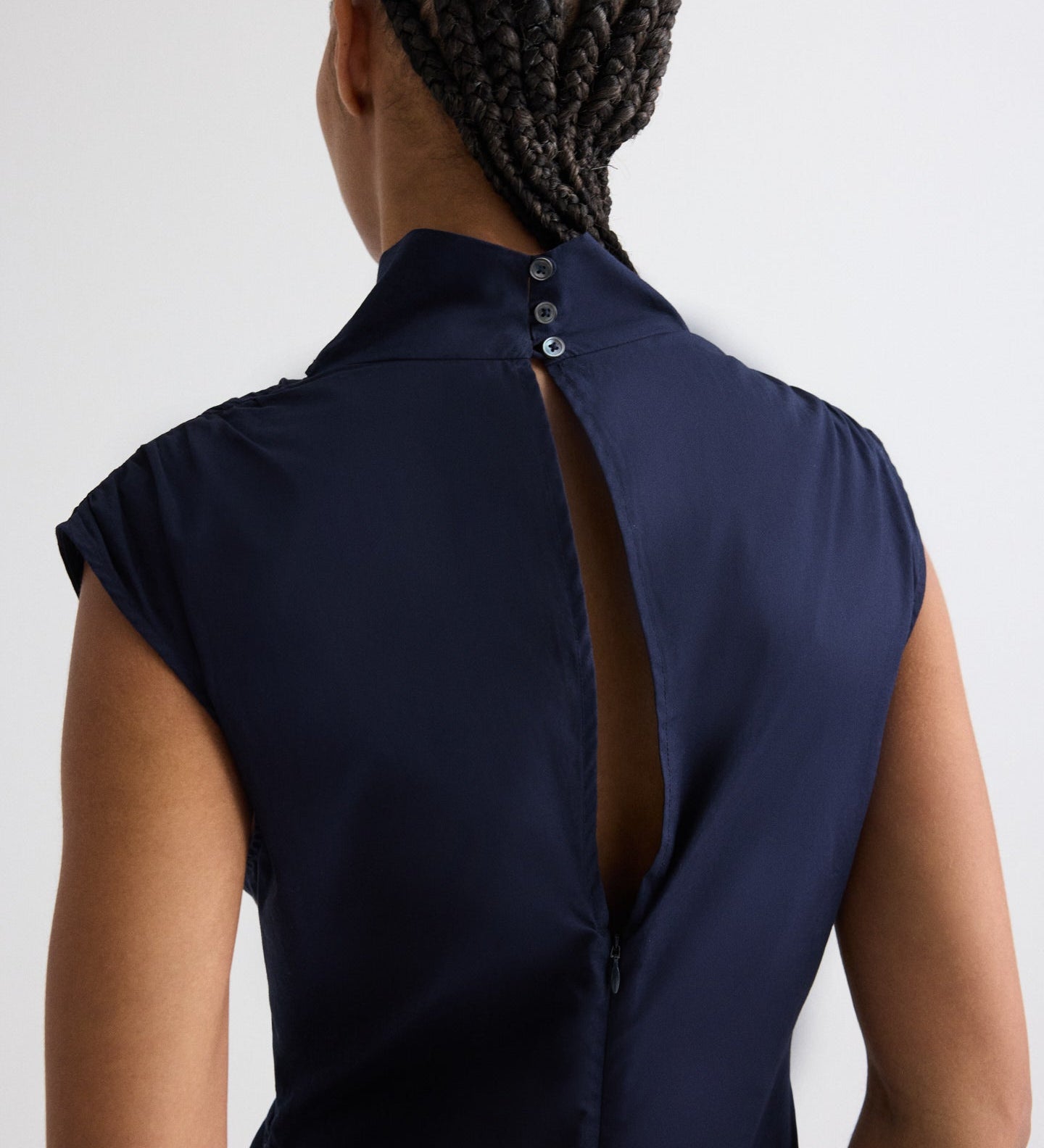 TWP - Gathered Thoughts Dress in Cotton Shirting