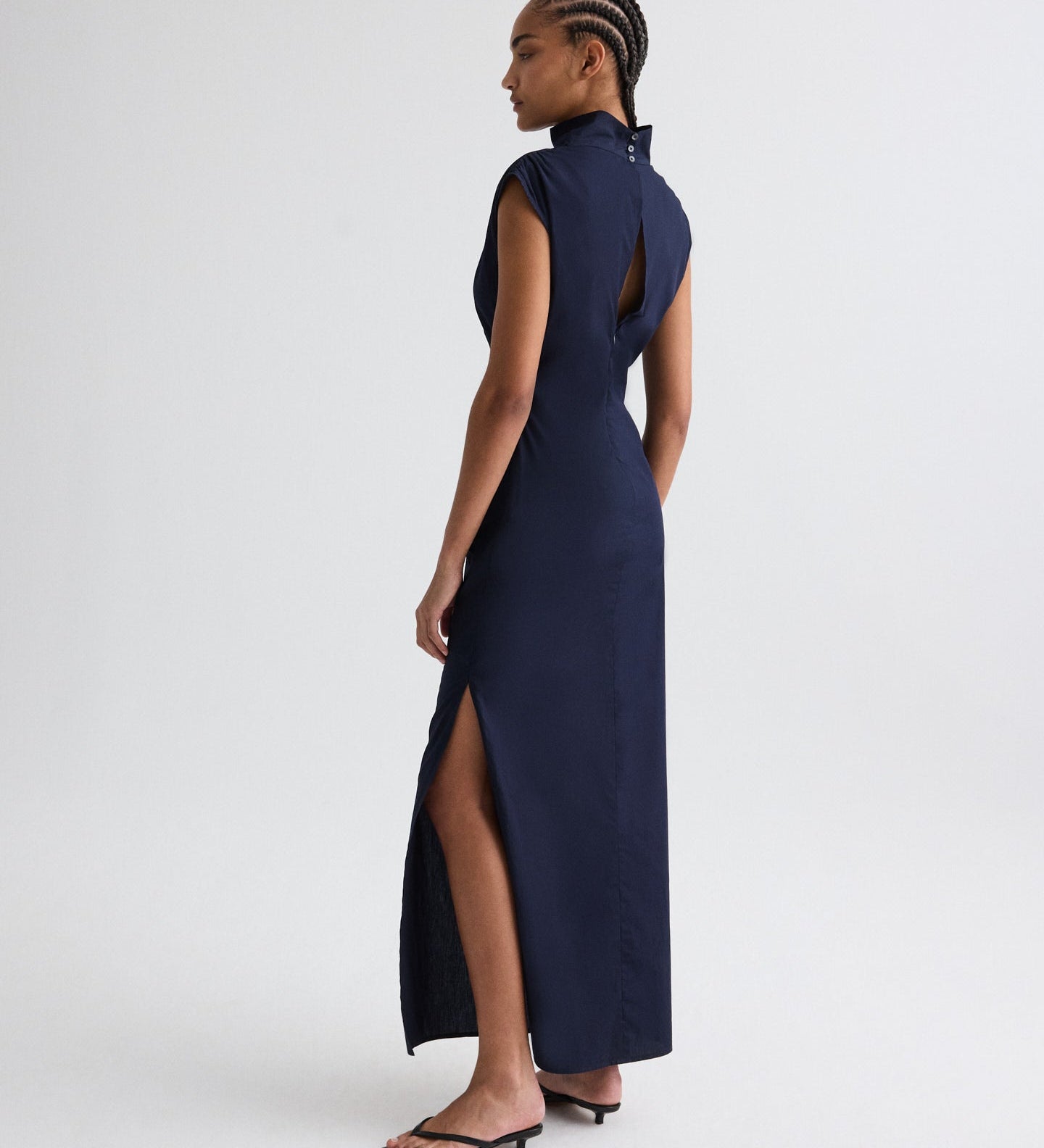 TWP - Gathered Thoughts Dress in Cotton Shirting