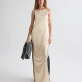 TWP - It Had to Be You Dress in Shiny Viscose Wool Satin