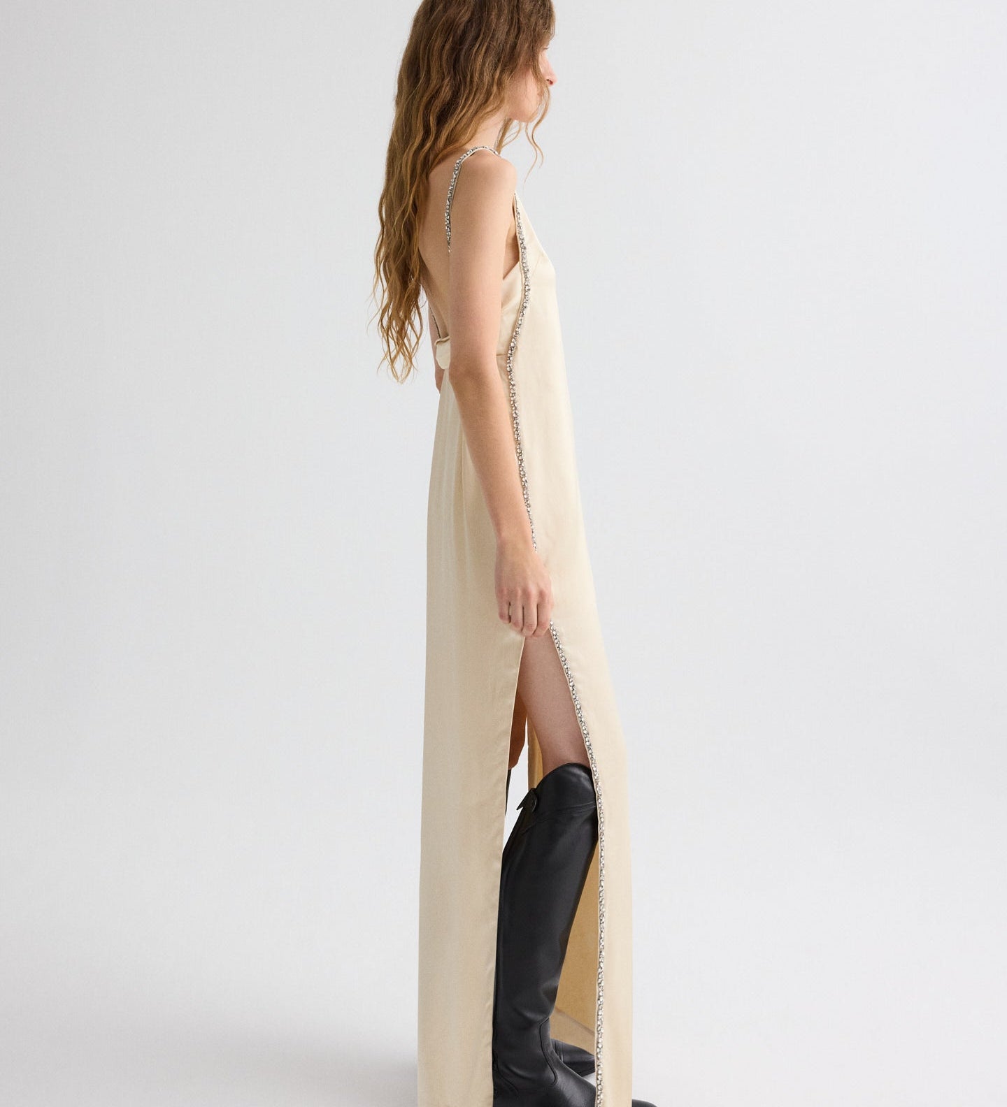 TWP - It Had to Be You Dress in Shiny Viscose Wool Satin