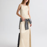 TWP - It Had to Be You Dress in Shiny Viscose Wool Satin