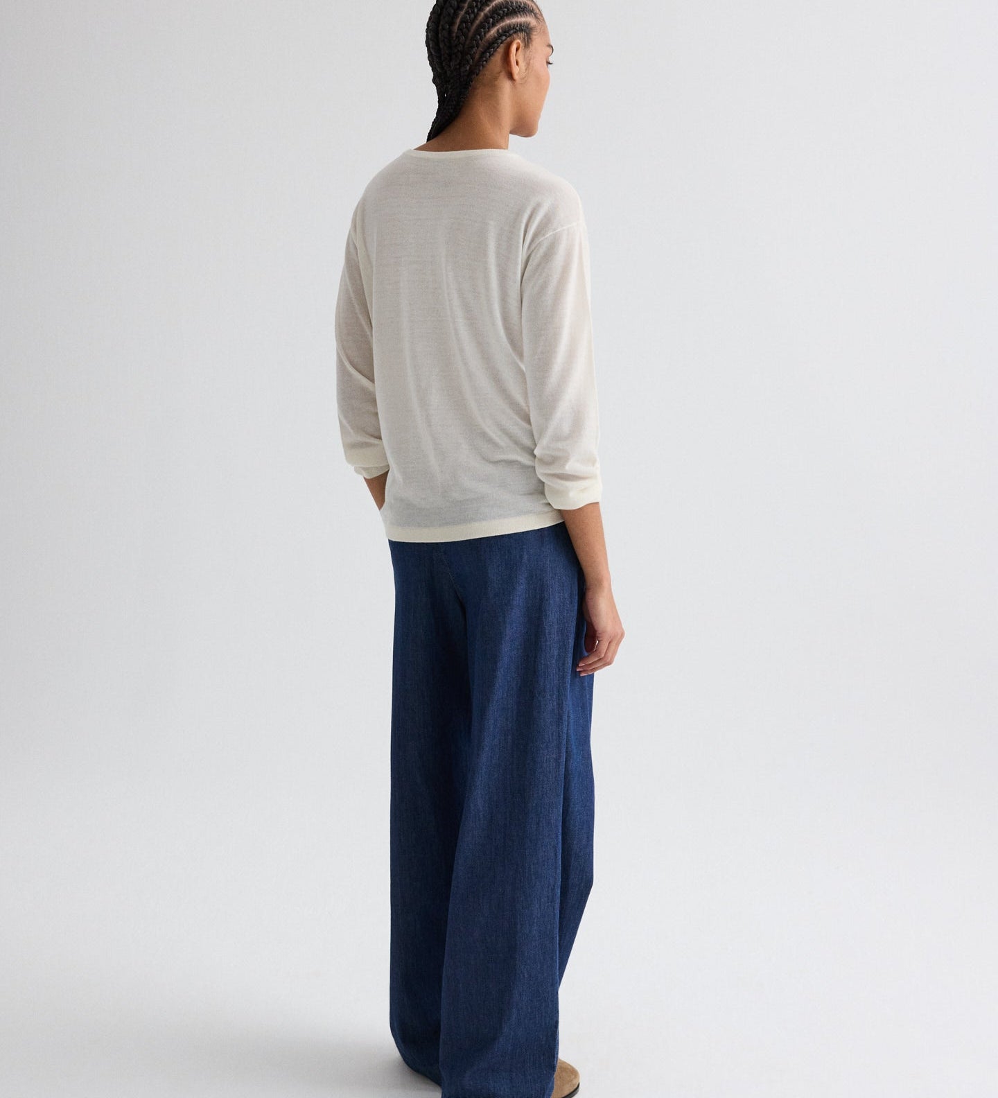 TWP - Long Sleeve True Crewneck in Superfine Cashmere