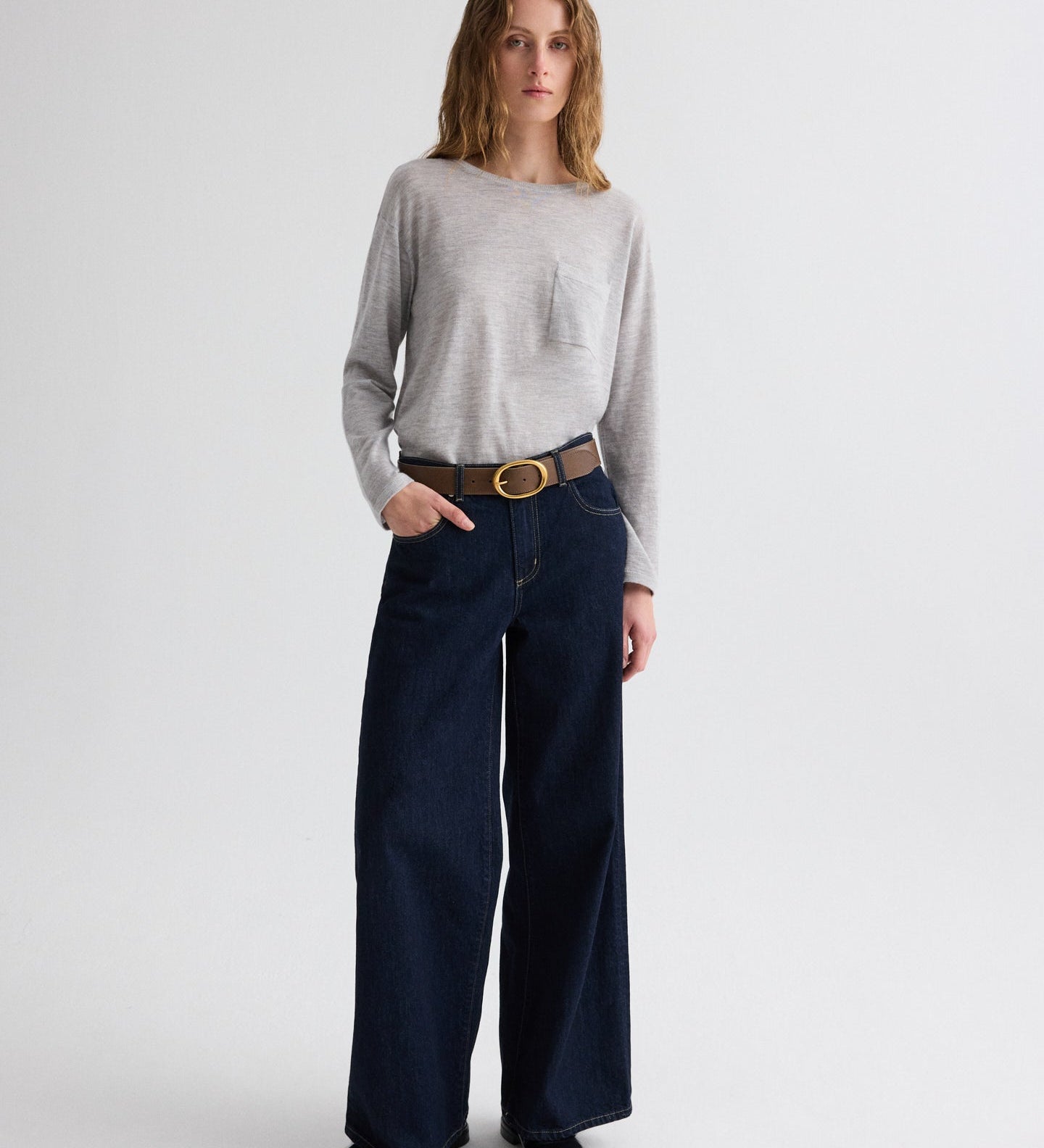 TWP - Long Sleeve True Crewneck in Superfine Cashmere