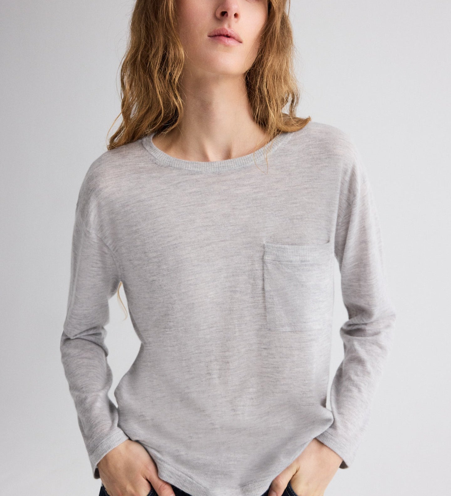 TWP - Long Sleeve True Crewneck in Superfine Cashmere