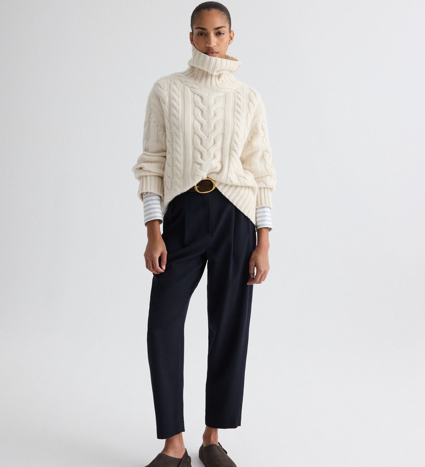 TWP - Traveling T Neck Sweater in Italian Cashmere