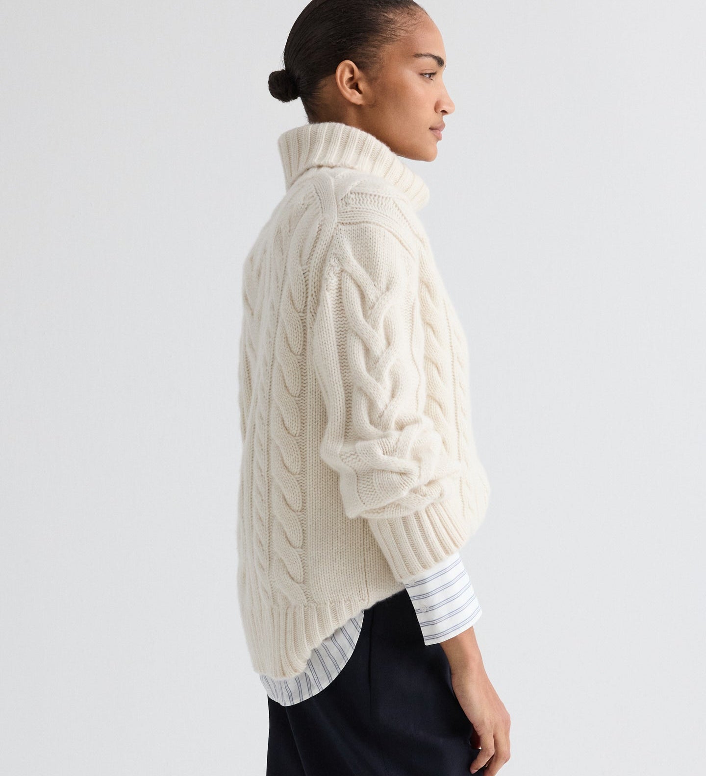 TWP - Traveling T Neck Sweater in Italian Cashmere