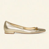 DÔEN - ODETTE BALLET FLAT -- GOLD METALLIC NAPPA