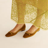 DÔEN - ODETTE BALLET FLAT -- CURRY VELVET
