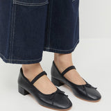 Loeffler Randall - Odile Black Leather Ballet Pump
