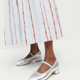 Loeffler Randall - Odile Silver Leather Ballet Pump