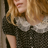 DÔEN - OLETA TOP -- NOIR DOT