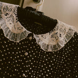 DÔEN - OLETA TOP -- NOIR DOT