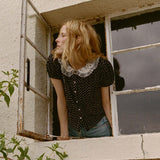 DÔEN - OLETA TOP -- NOIR DOT