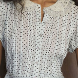 DÔEN - OLETA TOP -- SEA SALT DOT