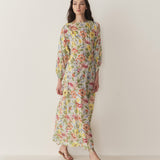 DÔEN - OLIANA DRESS -- BLANC ANEMONE BLOOM