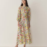 DÔEN - OLIANA DRESS -- BLANC ANEMONE BLOOM