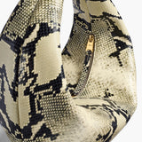 Khaite - Medium Olivia Hobo in Natural Python-Embossed Leather