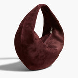 Khaite - Medium Olivia Hobo in Rouge Noir Suede