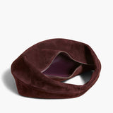 Khaite - Medium Olivia Hobo in Rouge Noir Suede