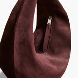 Khaite - Medium Olivia Hobo in Rouge Noir Suede