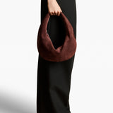 Khaite - Medium Olivia Hobo in Rouge Noir Suede